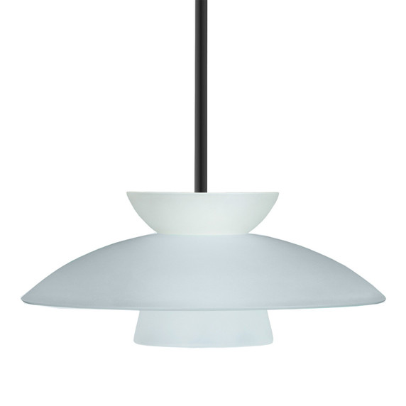 Pendants Bowl Style by Besa ( 74 | 1TT-451325-LED-BK Besa Trilo 15 Stem Pendant ) 