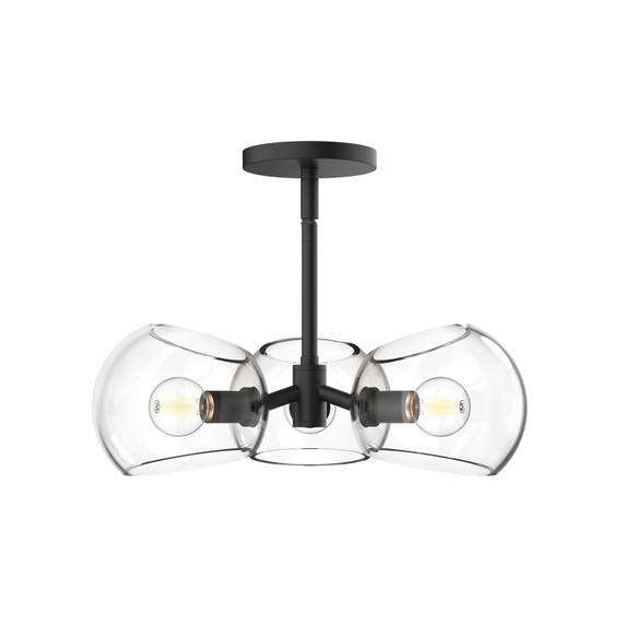 Semi-Flush Mts. Cage by Alora ( 452 | PD548315MBCL Willow ) 