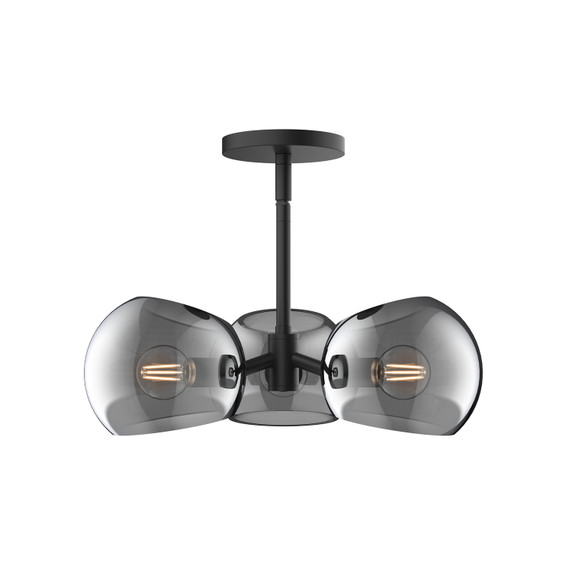 Semi-Flush Mts. Cage by Alora ( 452 | PD548315MBSM Willow ) 