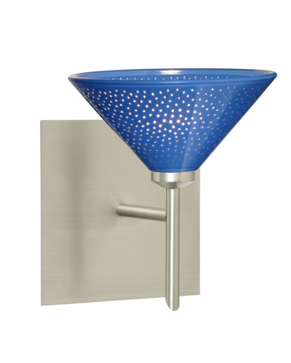 Sconces Single Glass by Besa ( 74 | 1SW-282484-SN-SQ Kona ) 