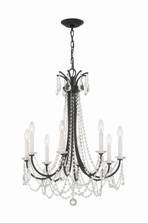 Mid. Chandeliers Candle by Crystorama ( 60 | KAR-90908-MK-CL-MWP Karrington ) 