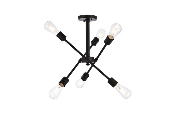 Semi-Flush Mts. Exposed Lamps by Elegant Lighting ( 173 | LD8003D17BLA Axel ) 