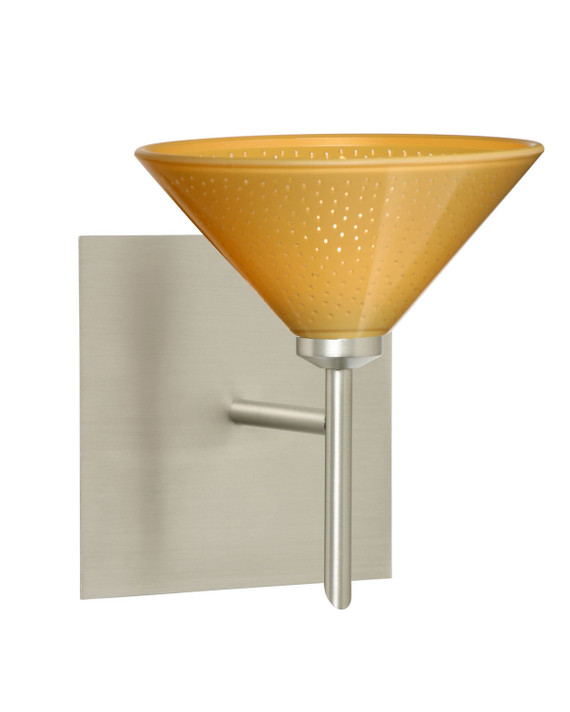 Sconces Single Glass by Besa ( 74 | 1SW-282490-SN-SQ Kona ) 