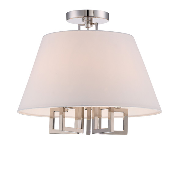 Semi-Flush Mts. Drum Shade by Crystorama ( 60 | 2255-PN_CEILING Westwood ) 