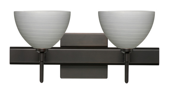 Bathroom Fixtures Two Lights by Besa ( 74 | 2SW-4679TN-BR-SQ Brella ) 