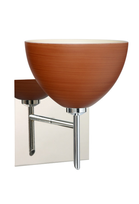 Sconces Single Glass by Besa ( 74 | 1SW-4679CH-CR-SQ Brella ) 