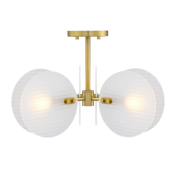 Semi-Flush Mts. Glass Down by Designers Fountain ( 43 | D311C-SF-BG Sky Fall ) 