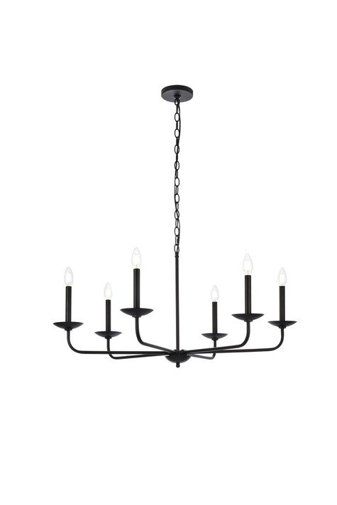 Large Chandeliers Candle by Elegant Lighting ( 173 | LD812D36BK Cohen ) 