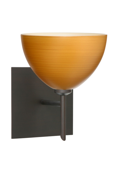 Sconces Single Glass by Besa ( 74 | 1SW-4679OK-BR-SQ Brella ) 