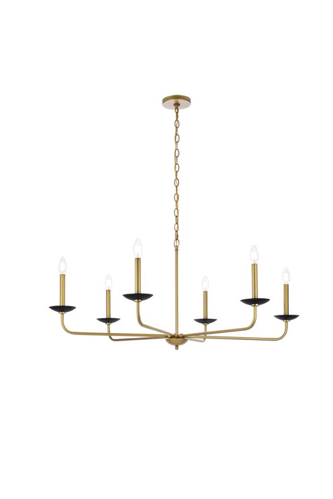 Large Chandeliers Candle by Elegant Lighting ( 173 | LD812D42BRK Cohen ) 