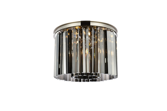 Flush Mounts Drum Shade by Elegant Lighting ( 173 | 1208F20PN-SS/RC Sydney ) 