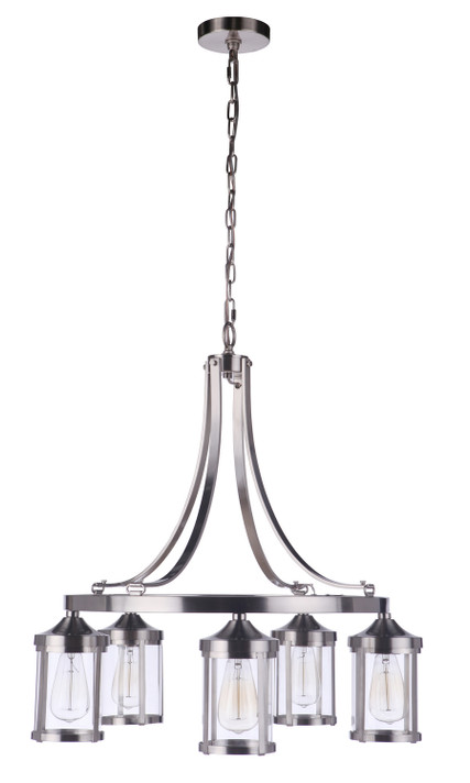 Mid. Chandeliers Glass Down by Craftmade ( 46 | 55325-BNK Elliot ) 