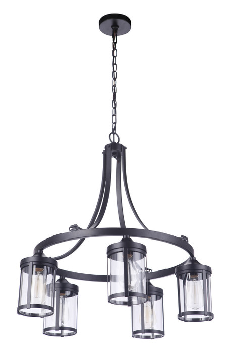 Mid. Chandeliers Glass Down by Craftmade ( 46 | 55325-FB Elliot ) 