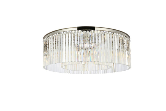 Flush Mounts Drum Shade by Elegant Lighting ( 173 | 1208F43PN/RC Sydney ) 