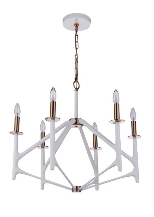 Mid. Chandeliers Candle by Craftmade ( 46 | 55526-MWWSB The Reserve ) 