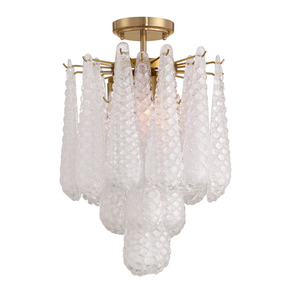 Semi-Flush Mts. Glass Down by Crystorama ( 60 | OLL-6004-AG-CL_CEILING Ollie ) 