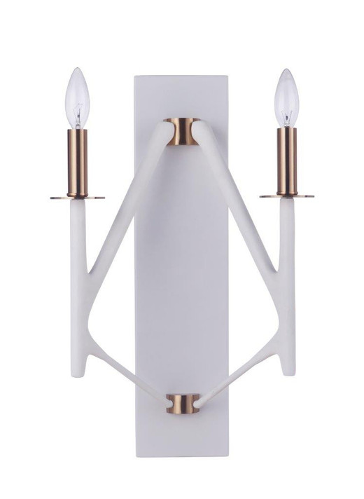 Sconces Double Candle by Craftmade ( 46 | 55562-MWWSB The Reserve ) 