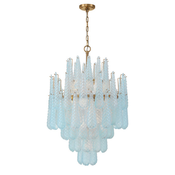 Mid. Chandeliers Glass Down by Crystorama ( 60 | OLL-6006-AG-BL Ollie ) 