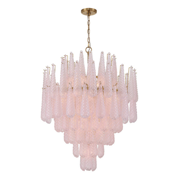 Mid. Chandeliers Glass Down by Crystorama ( 60 | OLL-6008-AG-BH Ollie ) 