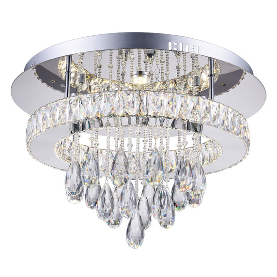 Flush Mounts Drum Shade by CWI Lighting ( 401 | 5613C20ST-R Veil ) 