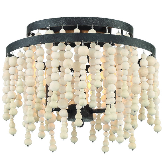 Semi-Flush Mts. Drum Shade by Crystorama ( 60 | POP-A5073-FB Poppy ) 