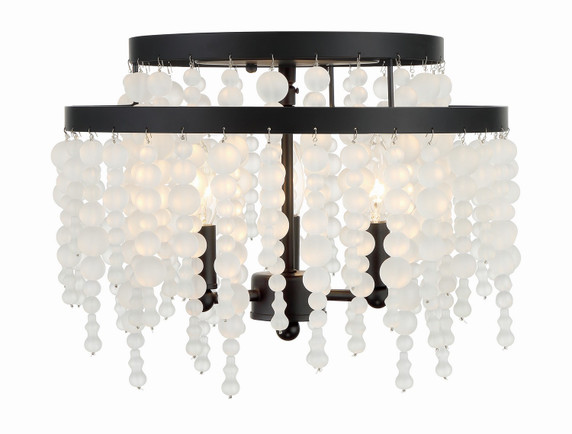 Flush Mounts Drum Shade by Crystorama ( 60 | POP-A5073-MK-FR Poppy ) 