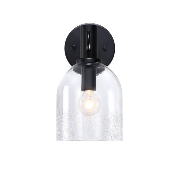 Sconces Single Glass by Designers Fountain ( 43 | D343C-WS-MB Astra ) 