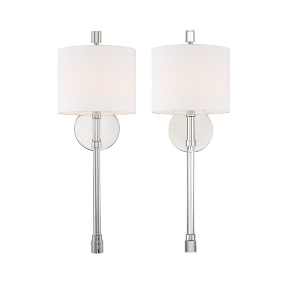 Sconces Drum Shade by Crystorama ( 60 | RAC-A3501-PN Rachel ) 