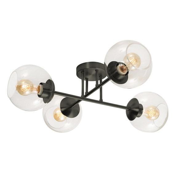 Semi-Flush Mts. Geometric/Linear by AFX Lighting ( 162 | JAMC24MBBK Jamie ) 