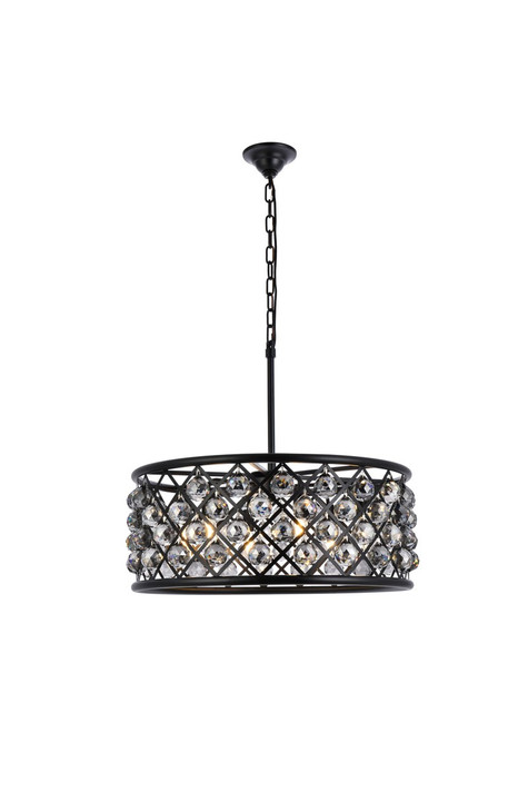 Pendants Drum Shade by Elegant Lighting ( 173 | 1214D25MB-SS/RC Madison ) 