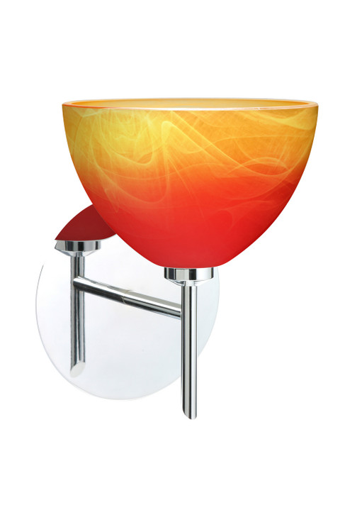 Sconces Single Glass by Besa ( 74 | 1SW-4679SL-CR Brella ) 