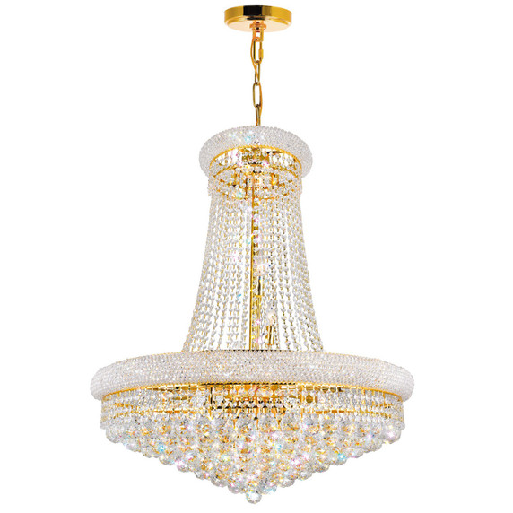 Mid. Chandeliers Glass Down by CWI Lighting ( 401 | 8001P28G Empire ) 