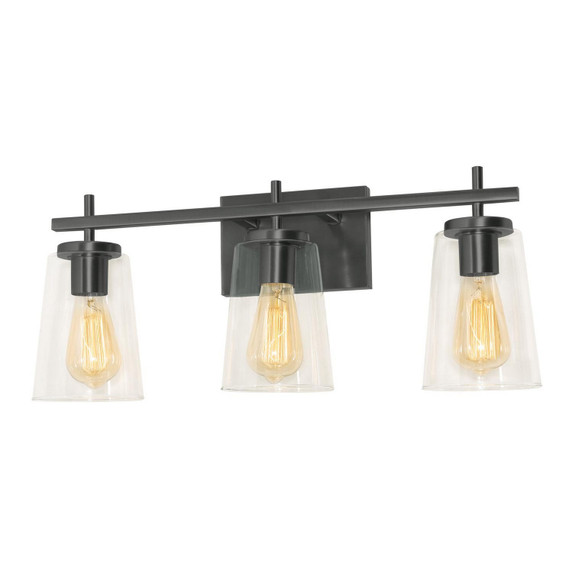 Bathroom Fixtures Three Lights by AFX Lighting ( 162 | JNNV2209MBBK Joanna ) 