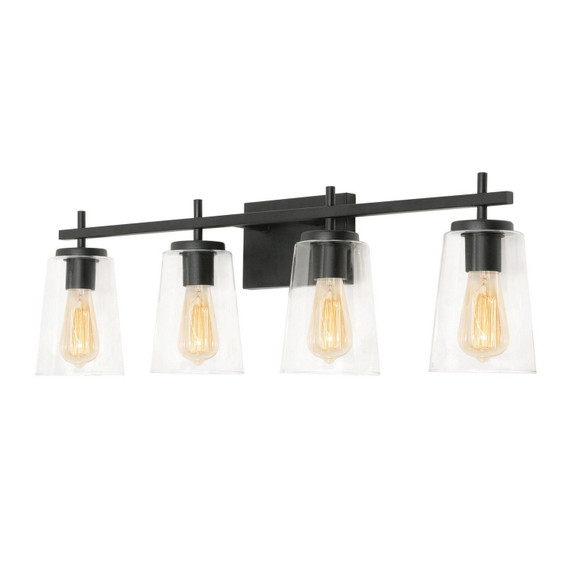 Bathroom Fixtures Four Lights by AFX Lighting ( 162 | JNNV3309MBBK Joanna ) 