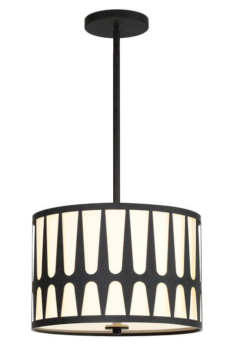 Pendants Drum Shade by Crystorama ( 60 | ROY-803-BK Royston ) 