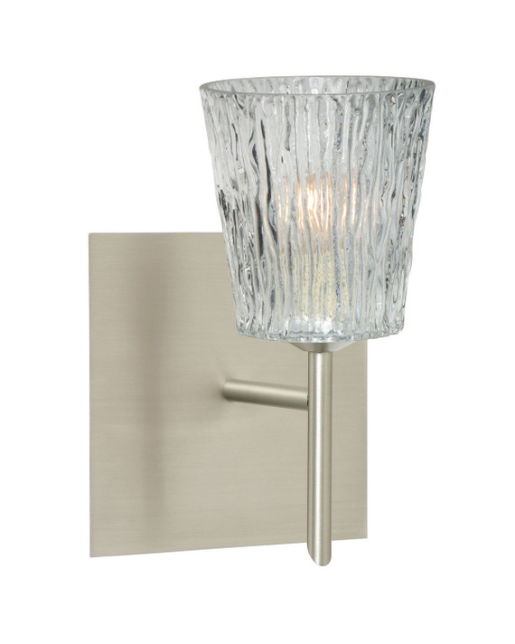 Sconces Single Glass by Besa ( 74 | 1SW-512500-SN-SQ Nico ) 