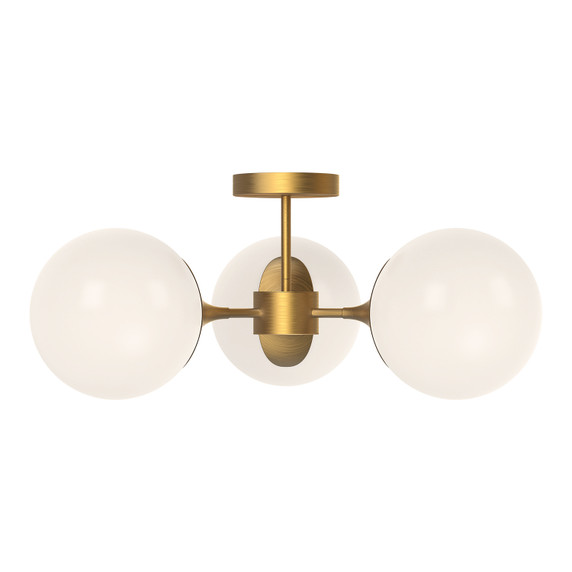 Semi-Flush Mts. Cage by Alora ( 452 | SF505326AGOP Nouveau ) 