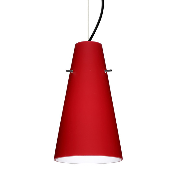 Mini Pendants Glass Down by Besa ( 74 | 1KX-4124RM-LED-BK Besa Cierro Cable Pendant ) 