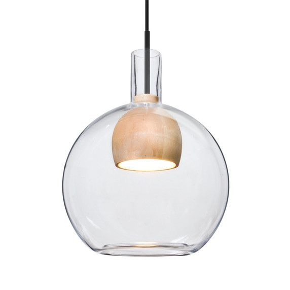 Mini Pendants Glass Down by Besa ( 74 | J-BENJICLNA-LED-BK Besa Benji Pendant ) 