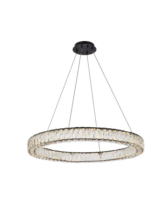 Mid. Chandeliers Glass Down by Elegant Lighting ( 173 | 3503D31BK Monroe ) 