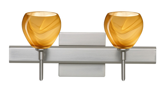 Bathroom Fixtures Two Lights by Besa ( 74 | 2SW-5605HN-SN-SQ Tay Tay ) 
