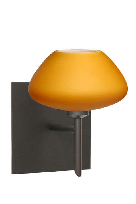 Sconces Single Glass by Besa ( 74 | 1SW-541080-BR-SQ Peri ) 