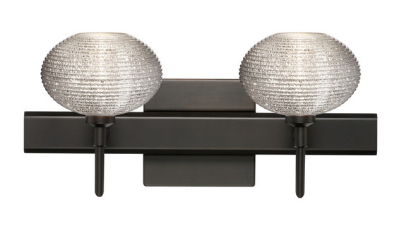 Bathroom Fixtures Two Lights by Besa ( 74 | 2SW-5612GL-BR-SQ Lasso ) 