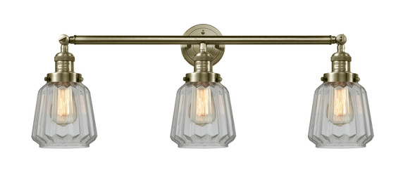 Bathroom Fixtures Three Lights by Innovations ( 405 | 205-AB-G142-LED Franklin Restoration ) 
