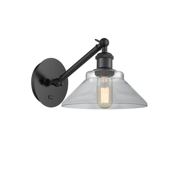 Sconces Single Glass by Innovations ( 405 | 317-1W-BK-G132-LED Ballston ) 