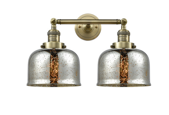Bathroom Fixtures Two Lights by Innovations ( 405 | 208-AB-G78 Franklin Restoration ) 