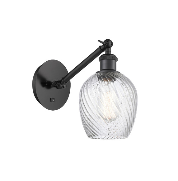 Sconces Single Glass by Innovations ( 405 | 317-1W-BK-G292 Ballston ) 
