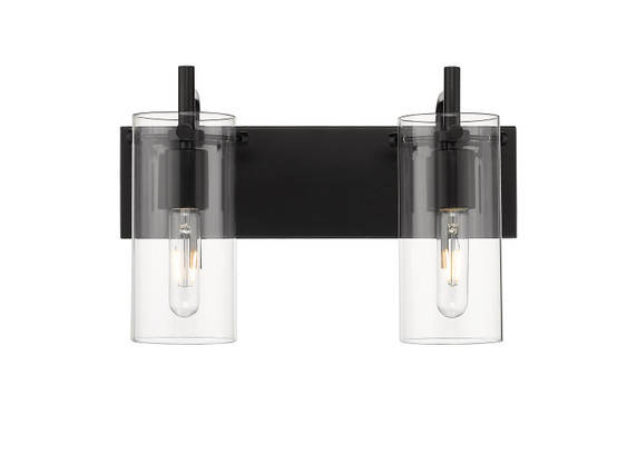 Bathroom Fixtures Two Lights by Innovations ( 405 | 352-2W-BK-CL-LED Auralume ) 