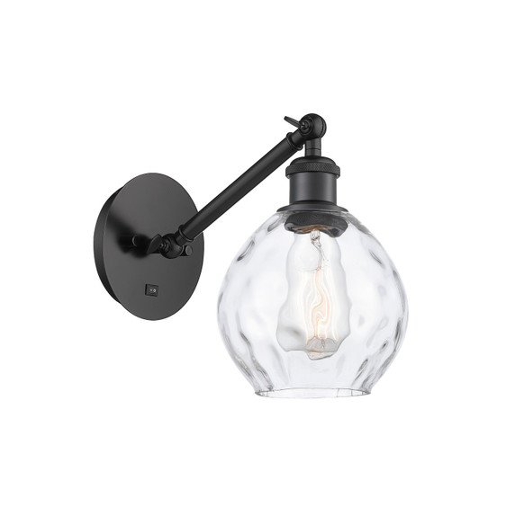 Sconces Single Glass by Innovations ( 405 | 317-1W-BK-G362 Ballston ) 