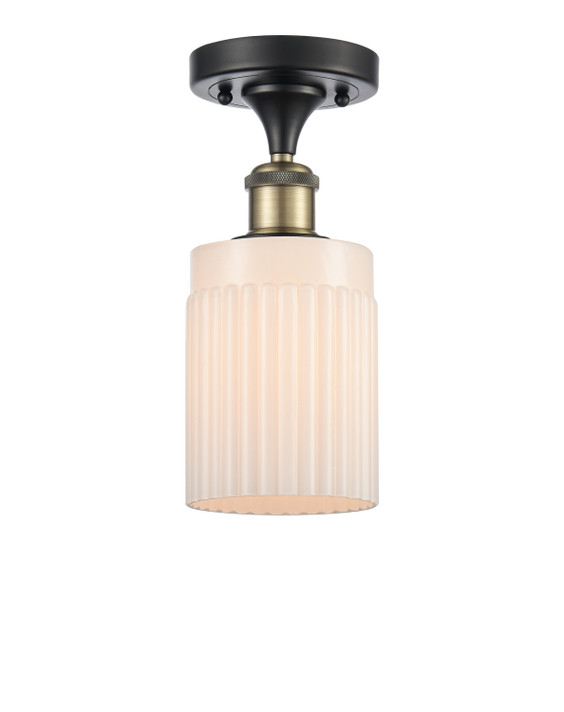 Semi-Flush Mts. Drum Shade by Innovations ( 405 | 516-1C-BAB-G341 Ballston ) 